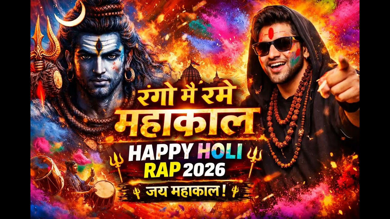रंगों में रमे महाकाल 🔱 | 2026 की सबसे जबरदस्त Happy Holi Rap | Bholenath Swag |