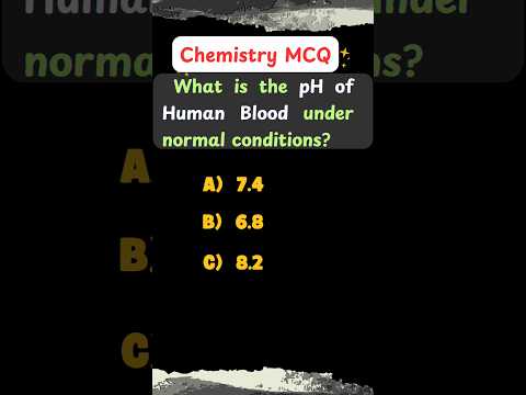 What Is The PH Of Human Blood Chemistry MCQ Science Health PH