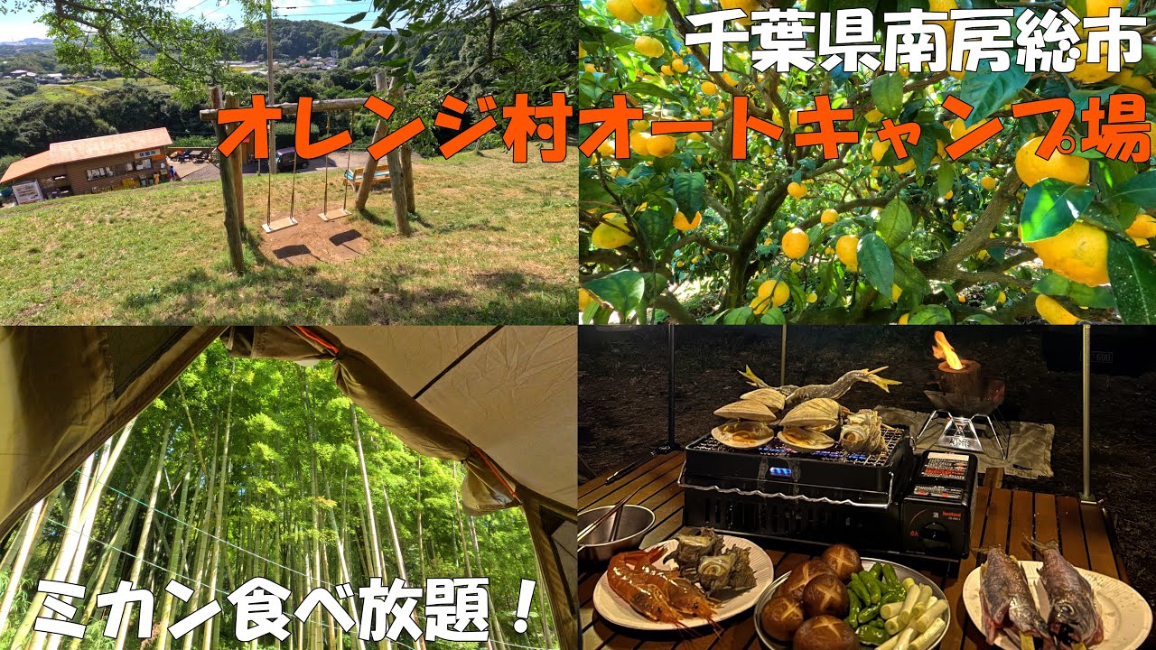 【オレンジ村オートキャンプ場】キャンプをしにミカン狩りや収穫体験も出来るオレンジ村に行きました！83番サイトを中心に場内の魅力を紹介します！