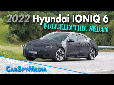 2022 Hyundai IONIQ 6 EV Prototype Full Electric Sedan Spied Testing On The Road In Germany