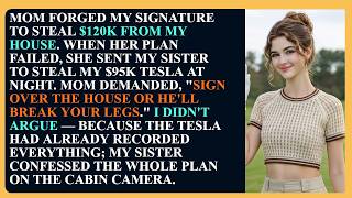 My Mom Forged My Signature For My Sister's $120k Loan. She Stole My $95k Tesla — I Locked It From...