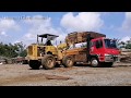 Loading wooden bundle - HINO Super Dolphin Profia 13c