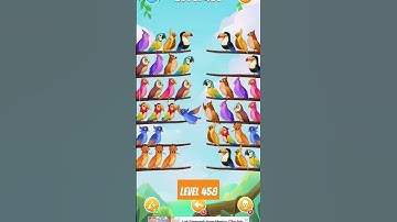 Birdsort Puzzle Game : Level 458 #shorts #puzzle #androidgames #birdsort #glance #mracarfil