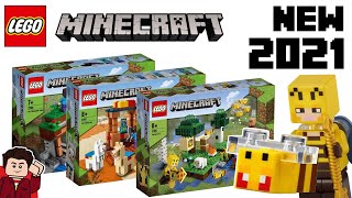 Lego Minecraft 21 Sets Revealed Bees And Llamas Youtube