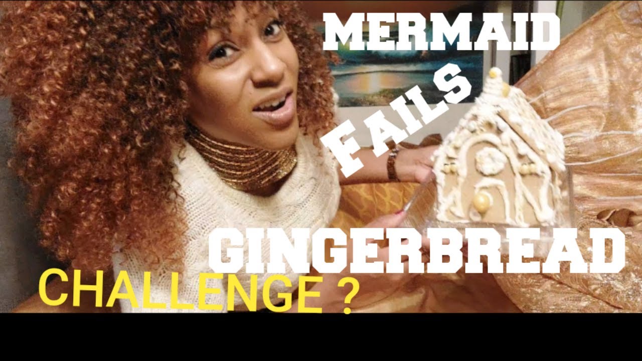 Mermaid Syrena builds her 1st Gingerbread House | BAKERY BLING