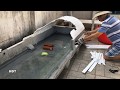 Make fish tank with 3 Styrofoam box😍 Làm hồ cá ghép 3 thùng xốp