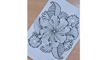 #pattern 71 zentangleart stepbystep for beginners #doodle#zen#zentangle#mandala#tangle#zentangleart