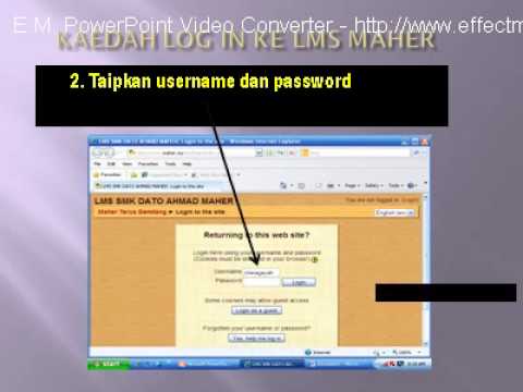 LMS MAHER 1 KAEDAH UNTUK LOG IN.flv