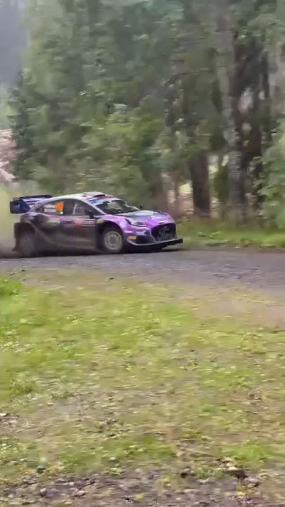 Ford Puma at a wet Rally Finland. #ford #rally #msport #rallyfinalnd