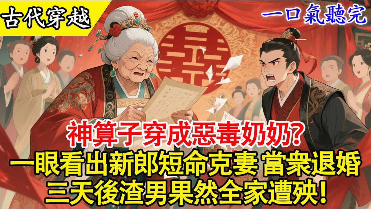 【一口氣聽完】🔥 “這婚不能結！” 神算子穿成惡毒奶奶？一眼看出新郎短命克妻！當衆退婚，三天後渣男果然全家遭殃！ 😱#穿越 #爽文 #有聲書 #大女主 #打臉 #原創 #玄学