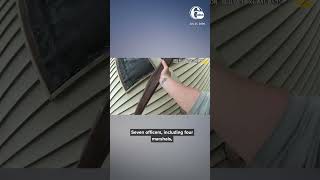 US Marshals fall as second-story deck collapses while they try to make an arrest, video shows
