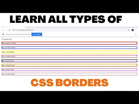 LEARN ALL TYPES OF CSS BORDERS | 2020 PROGRAM  | SPEND ONLY 5 MINUTES