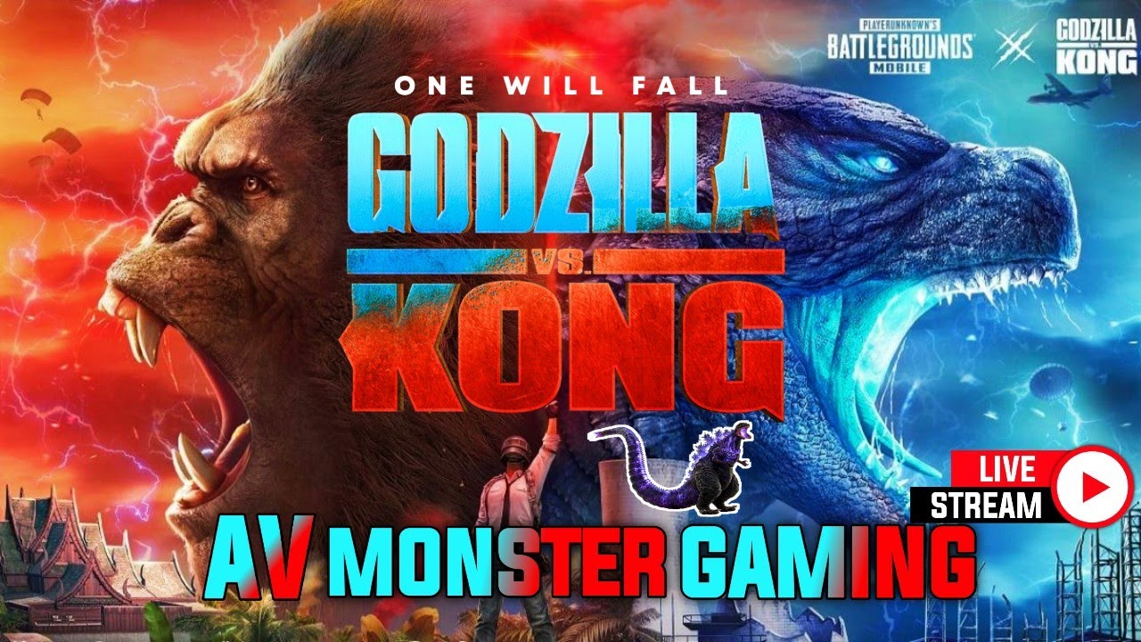 Godzilla VS KONG |PUBG MOBILE  LIVE|Av monster gaming is live