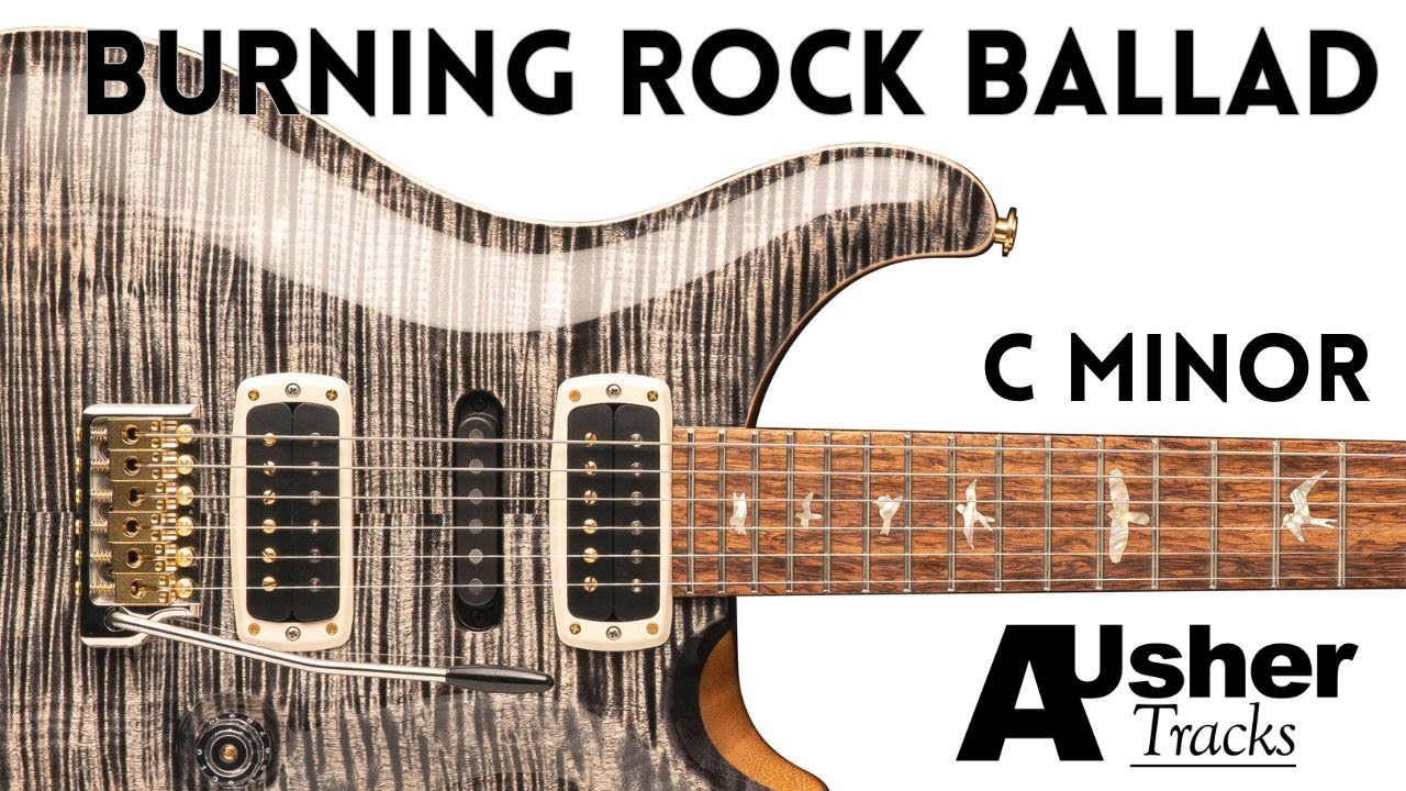 Burning Rock Ballad Guitar Backing Track Jam in C minor