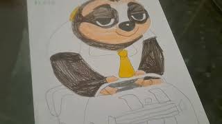 Disney zootopia driver flash race car coloring pages
