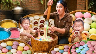 Making Soft and Chewy Rice Cakes – Simple Homemade Recipe to Sell at the Market with My Kids