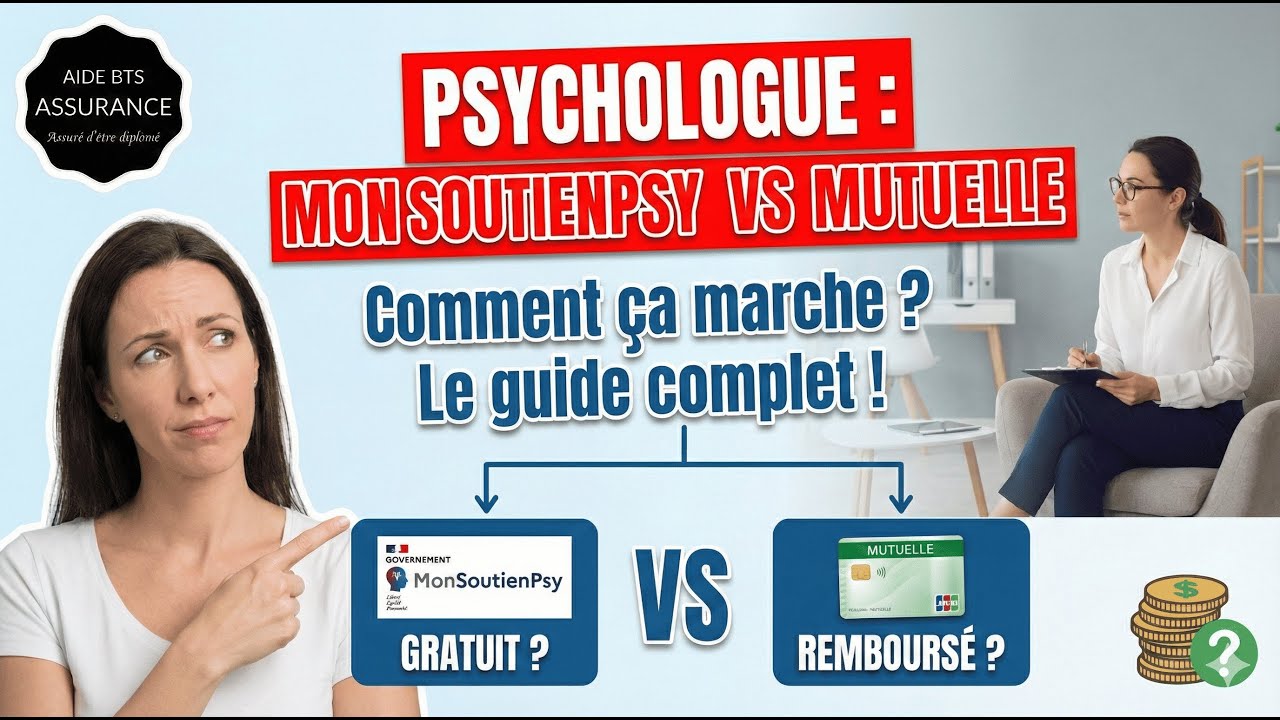 Psychologue Remboursé : Le piège du dispositif "MonSoutienPsy" vs Mutuelle - Aide BTS Assurance