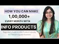 5 REAL Ways You Can Make 1,00,000 + Each Month With Info-Products - EXPLAINED FOR BEGINNERS