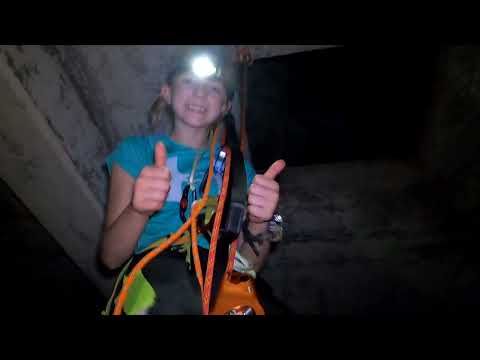 climbing down into a abandoned ww2 tunnel