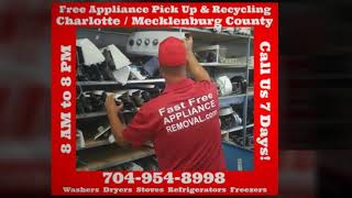 Free Appliance Pick Up Recycling Charlotte - 704-954-8998 Fast Free Appliance Removal