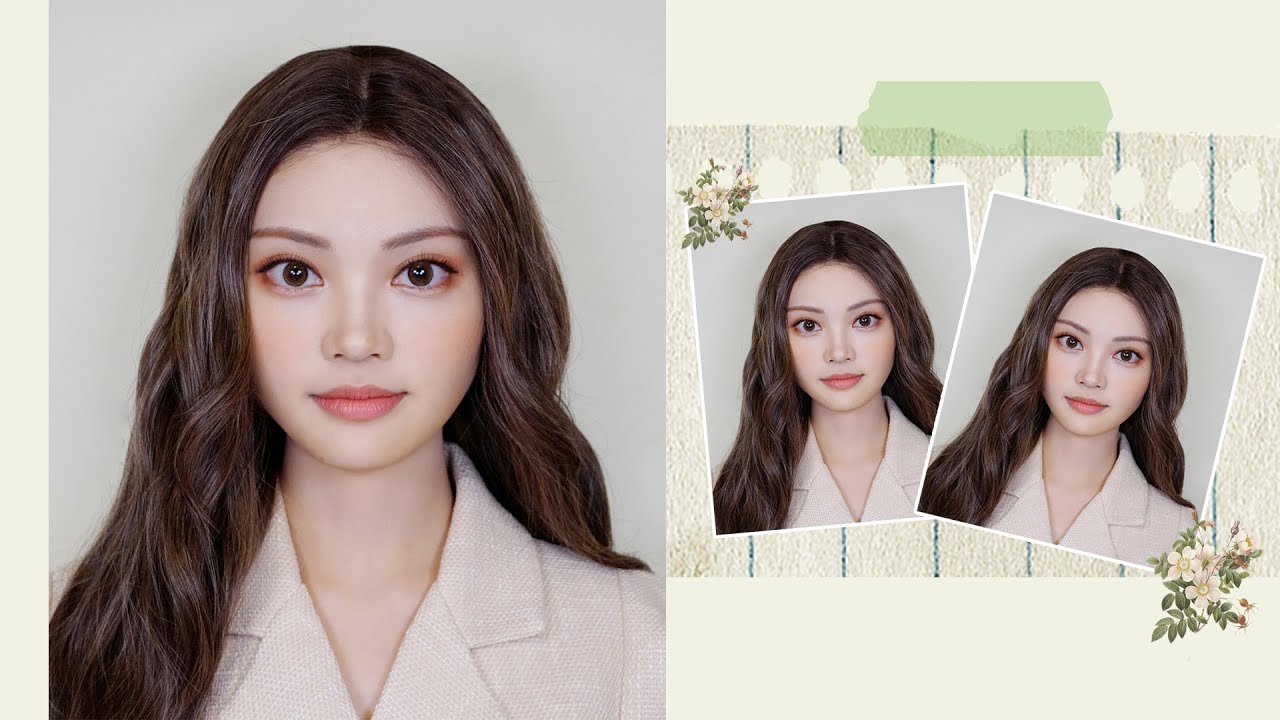 ENG)인생 증명사진 셀프로 찍기! 메이크업 대성공★Perfect ID Picture makeup/Passport, Driver's license makeup/Korean