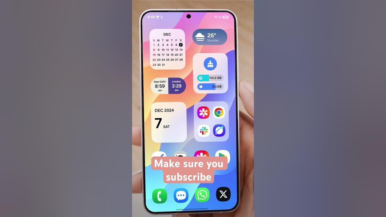 One UI 7 Home Screen Apps and Widgets: With and Without Labels  #samsung #mustseetech #shorts
