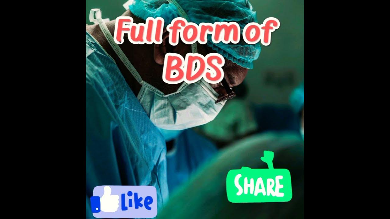 Full form of BDS#Doctor - YouTube