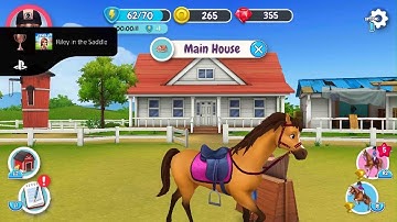 My Horse Stories Riley in the saddle Trophy