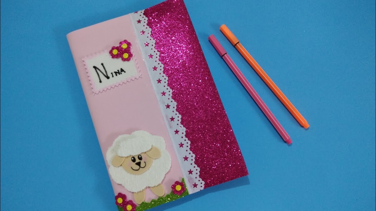 Caderno decorado em eva