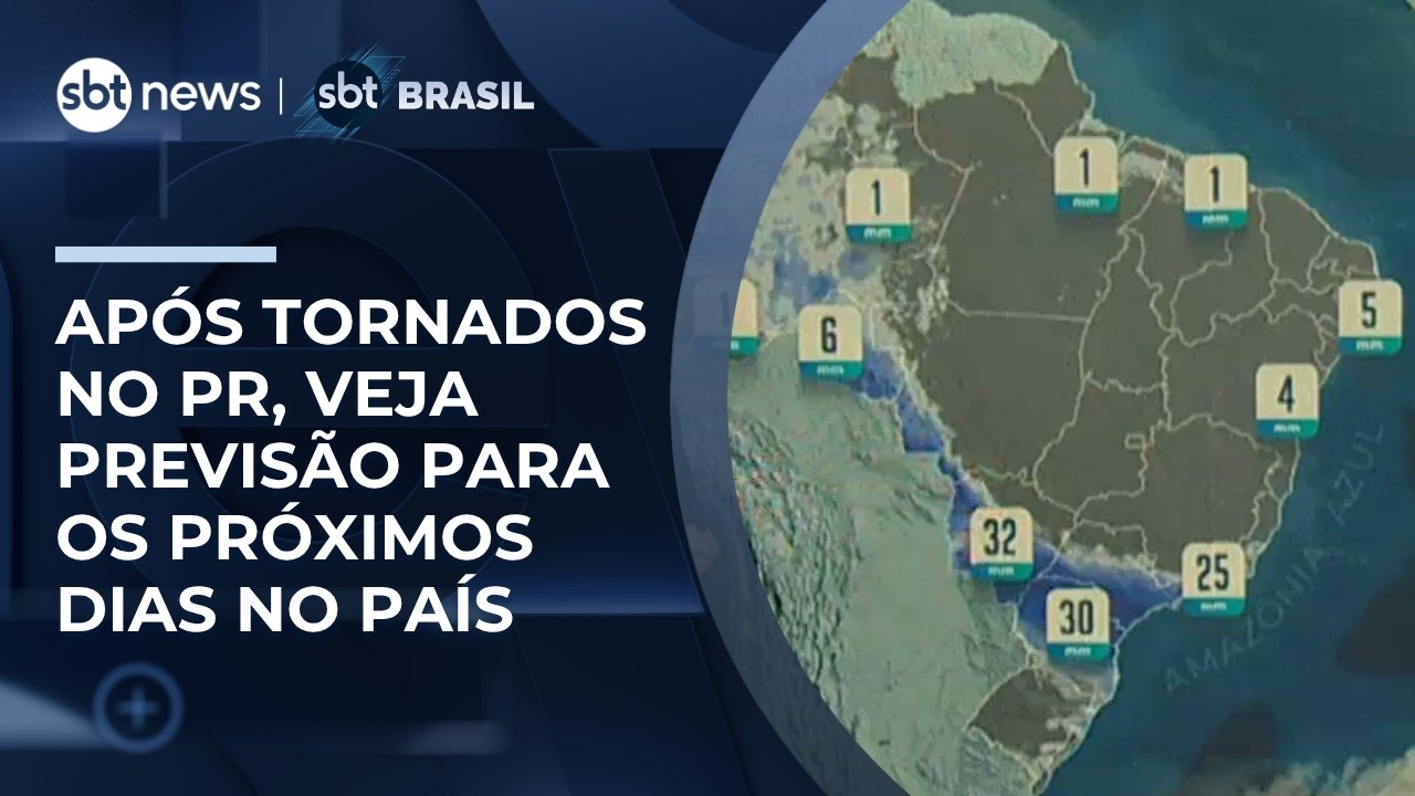 Veja previsão do tempo para os próximos dias no país, após 2 tornados atingirem o PR | #SBTBrasil