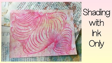 Shading with ink only  - More Zentangle fun at the coffee shop!  ☕️