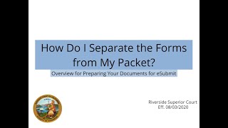 How Do I Separate the Forms From My Packet?