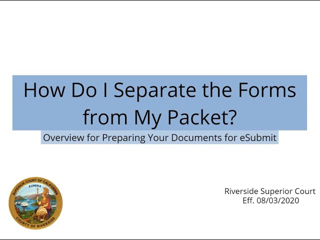 How Do I Separate the Forms From My Packet? - YouTube