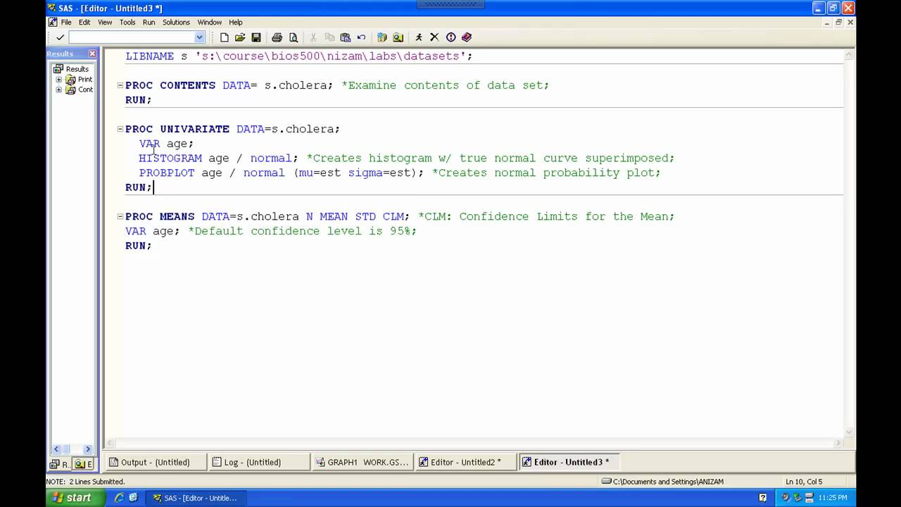 BIOS500 Fall 2010 Lab 6 Recording 3