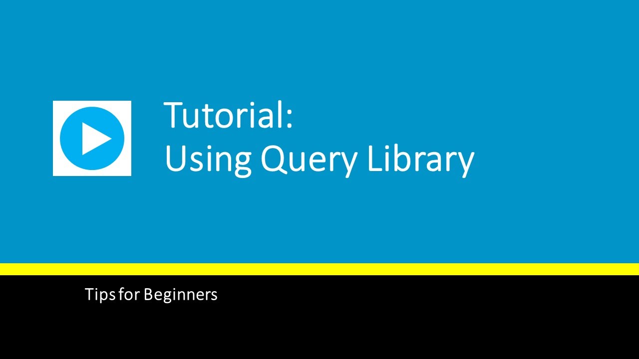 Using Query Library - YouTube