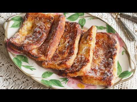 French toast made in an air fryer, much healthier and lighter!