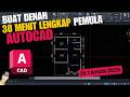 cara menggambar denah rumah di autocad lebih mudah dan cepat #autocad #tutorialautocad #topsearch
