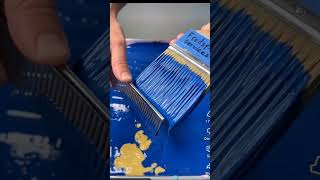 ASMR cleaning this paintbrush is so satisfying.#asmr #satisfying ##shorts