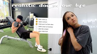 a realistic day in our life! *waking up late*