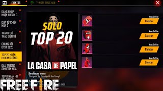 OFICIAL?! SKINS DE LÁ CASA DE PAPEL, EVENTOS COM ITENS DE GRAÇA NO FREE FIRE