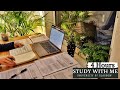 4 HOUR STUDY WITH ME | Background noise, 10-min break, No Music