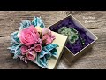 Декор подарочной коробки// The box with roses/Подарок своими руками