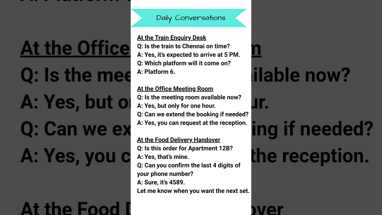 Daily English Conversations for Confident Speaking