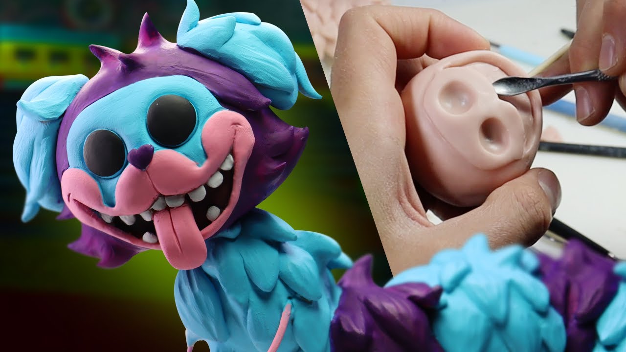 I Made PJ PUG-A-PILLAR from Poppy Playtime Chapter 2 Fly in a Web -  Polymer Clay Sculpture Process 