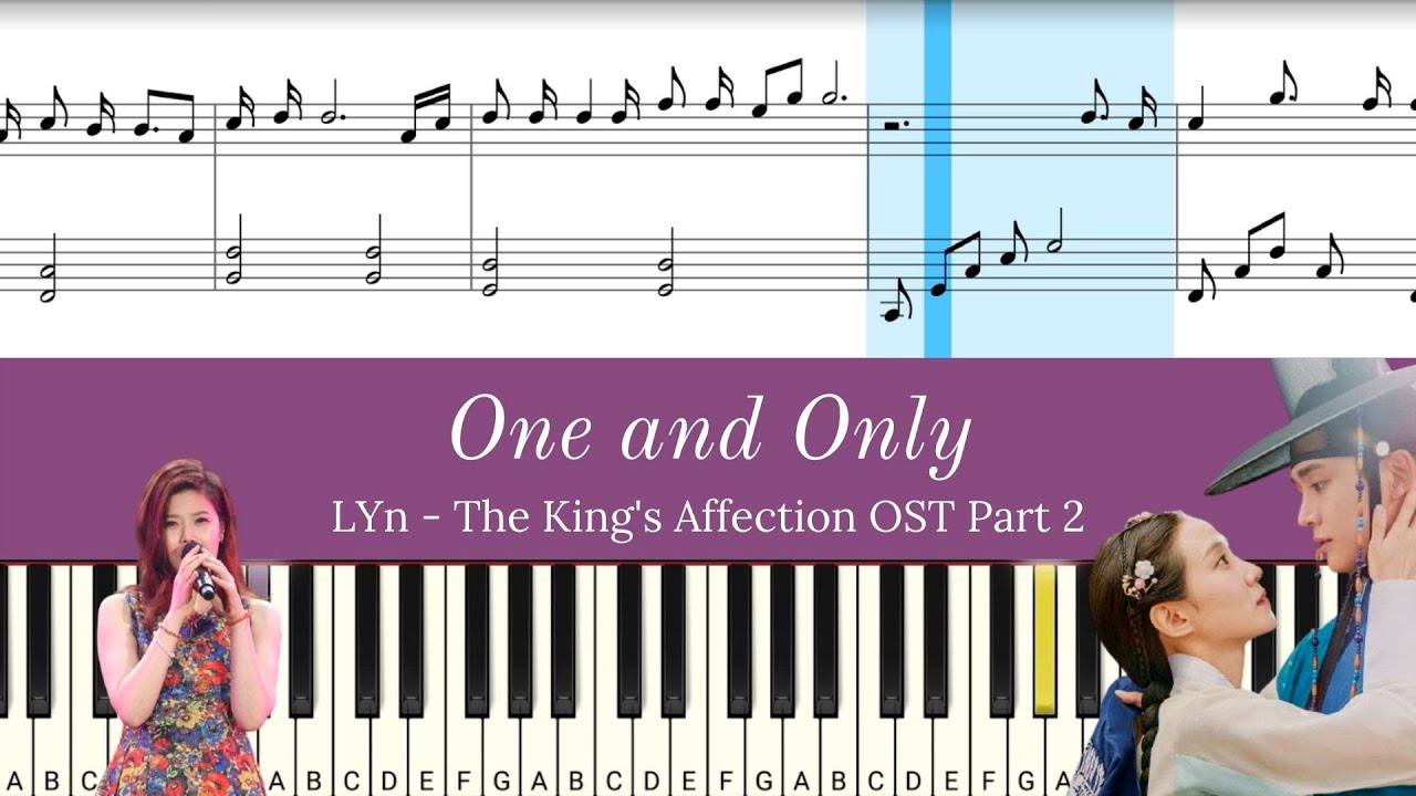 Sheet] LYn - One and Only | Piano Tutorial & Sheet Playthrough | 연모 OST  Part 2 - YouTube