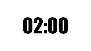 2 Minute Timer – Minimal, No Sound (White Background)