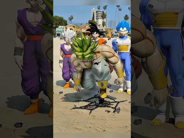LUFFY VS GOKU - ONE PIECE VS DRAGON BALL TEAM BATTLE 🔥| #Shorts | #gta5