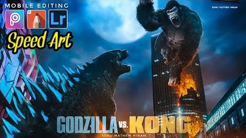 Godzilla vs. Kong Poster Created On Mobile | Speed Art - Here We Go Song