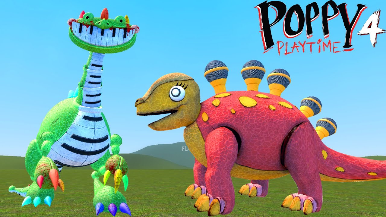 I Found Stegophone Dino Toy From Pianosaurus Family Poppy Playtime Chapter 4 In Garry's Mod