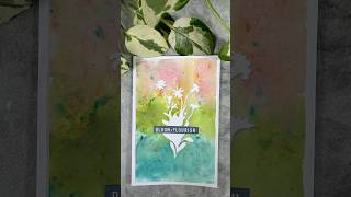 Mixed media creative card making with watercolor pigments from Lindy’s